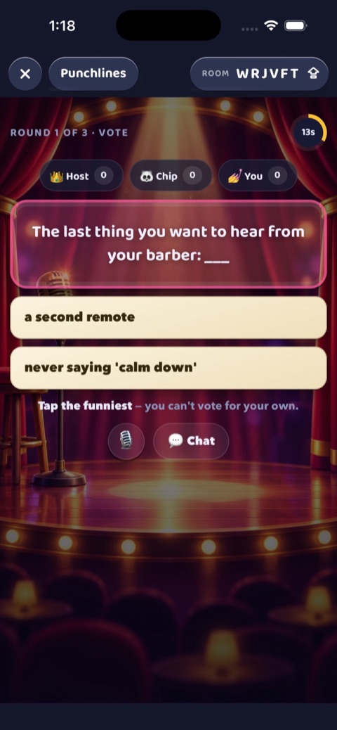 Punchlines vote